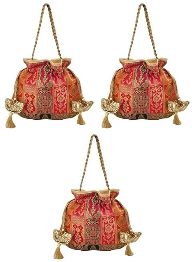 DUCHESS Women Multi Color Potli Bag (Pack of 3)